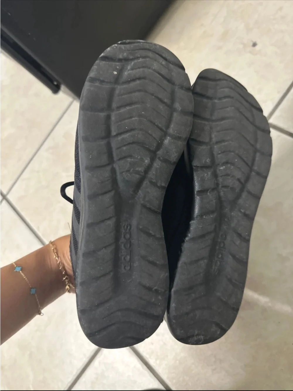 adidas Kids Black Low-Top Sneakers with Three Stripes